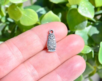 Russian nesting doll floating charms for memory lockets