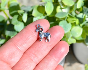 Sterling Silver 3D 16x15mm Detailed Big Horn Sheep Ram Charm by Wholesale Charms
