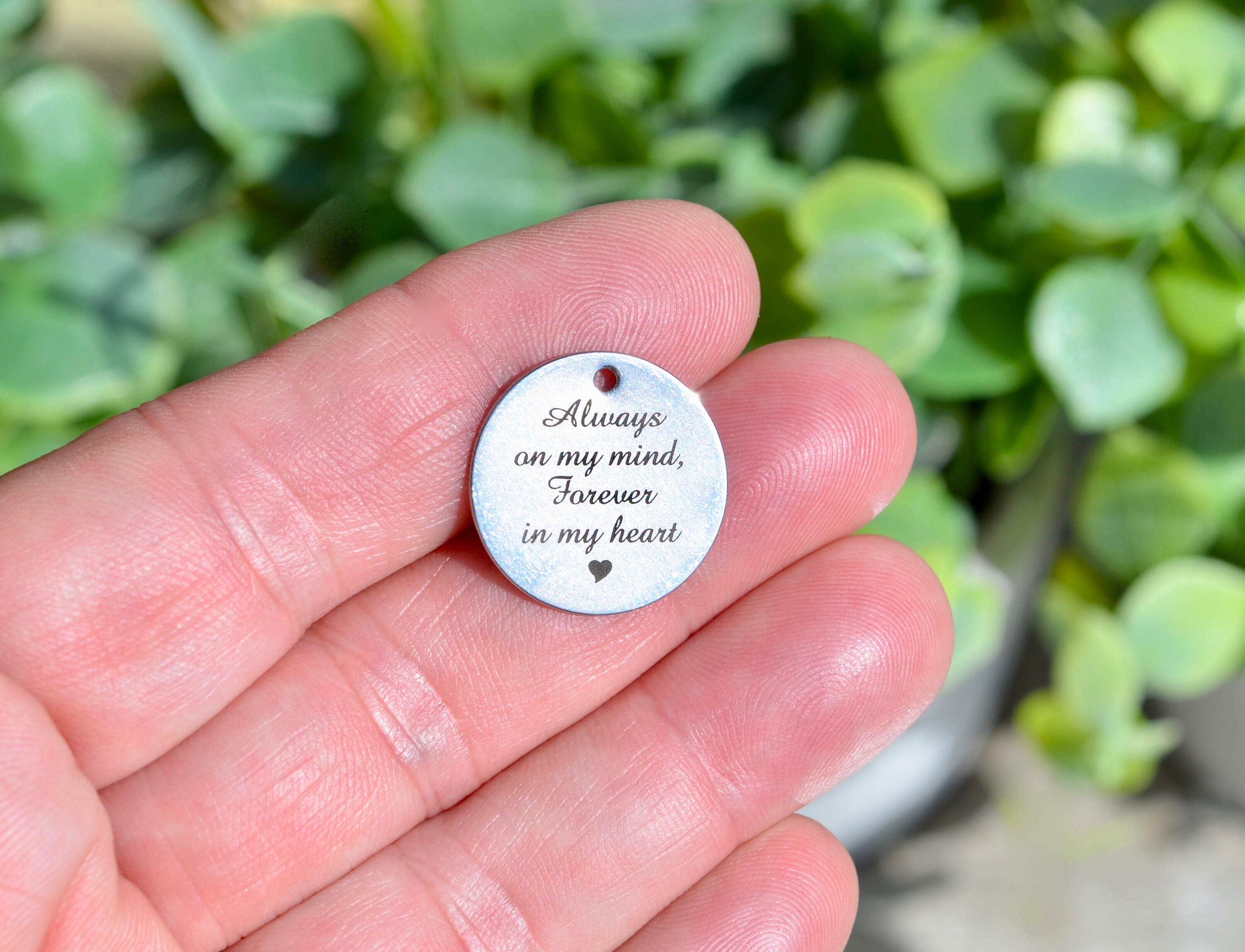 Always on my mind hotsell forever in my heart necklace
