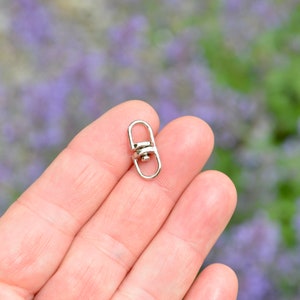 10  Swivel Ring Silver Tone Connectors F326