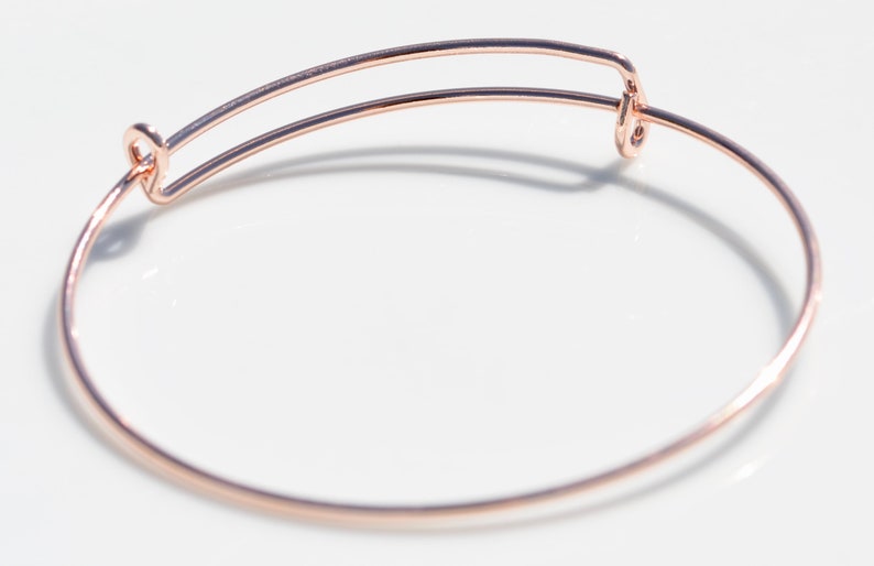 1 Expandable Rose Gold Tone Bangle Bracelet C787