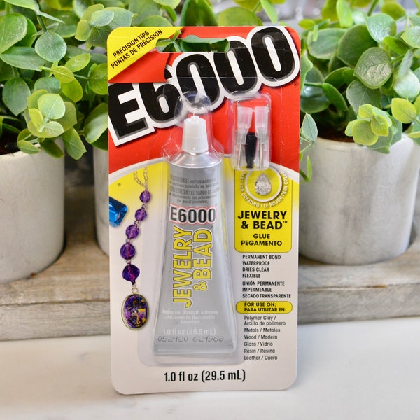 1 FL OZ E6000 Jewelry & Bead Industrial Strength Permanent Bond Glue with Precision Tips F709