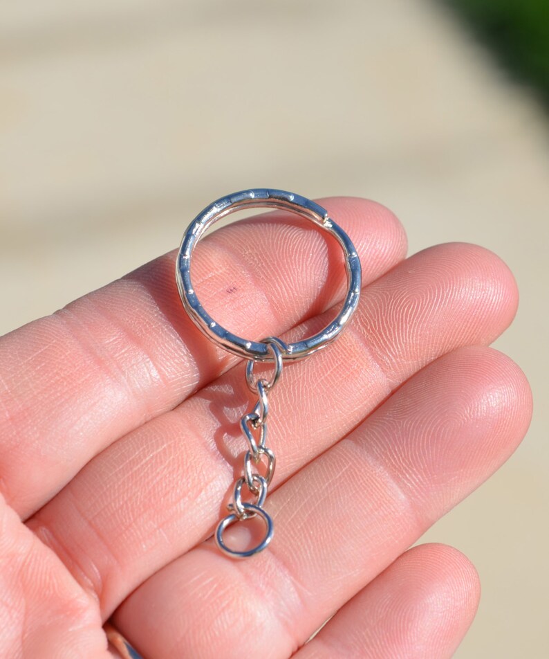 BULK 50 Key Ring Holder Silver Tone With Extender Chain F321 Etsy