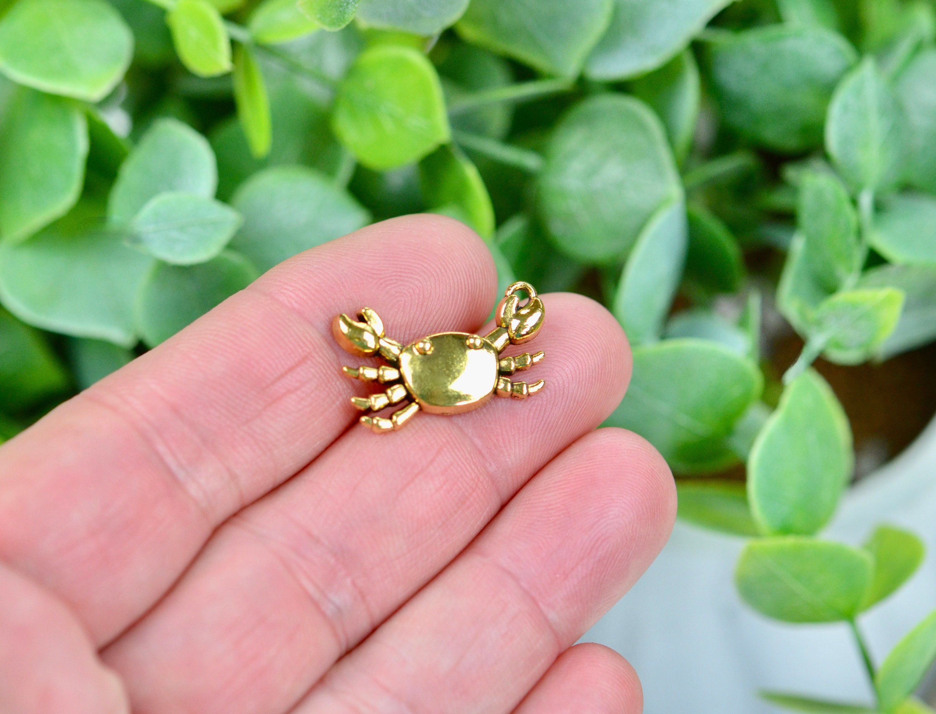 1 Crab 3D Gold Tone Charm GC2737 - Etsy