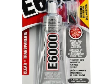 1 FL OZ E6000 Jewelry & Bead Industrial Strength Permanent Bond Glue with Precision Tips F709