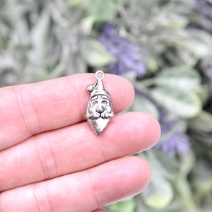 BULK 50 Santa Claus, Old Saint Nick Silver Tone Charms SC3307 image 1