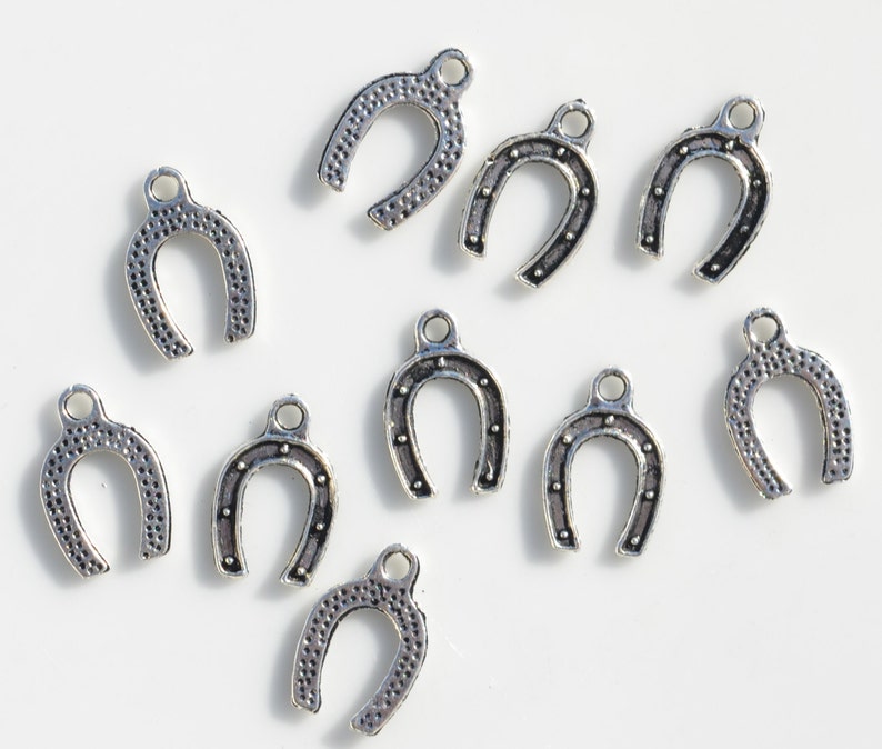 BULK 50 Horseshoe Silver Tone Charms SC3030 Etsy