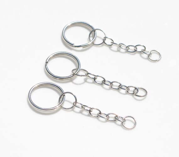 QWORK Key Ring, Set of 20, 2 inch Large Open Key Ring - Sturdy Key Chain Ring for Keychain and Crafts