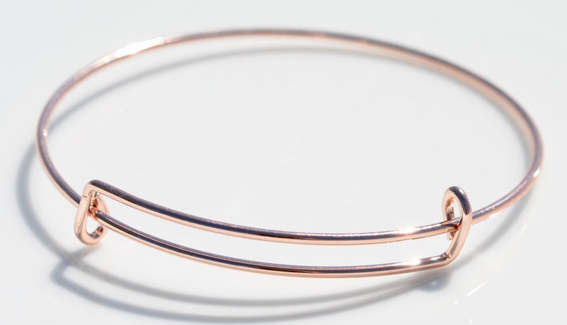 1 Expandable Rose Gold Tone Bangle Bracelet C787