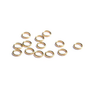 10 Gold Plated Stainless Steel 6mm Jump Rings F457