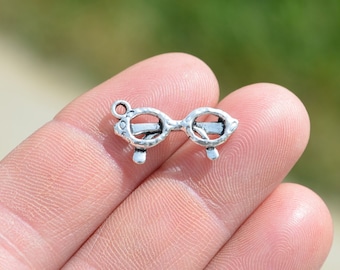 10   Eyeglasses Silver Tone  Charms SC1830