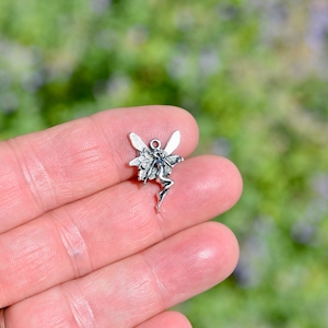 10   Fairy Silver Tone Charms SC2531