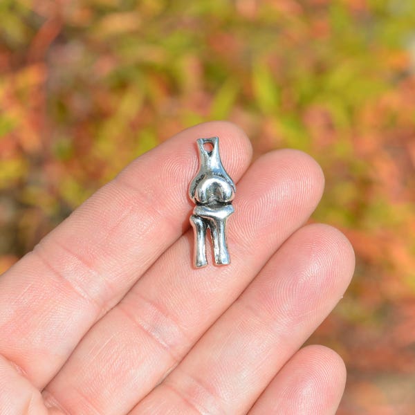 1 Anatomically Correct  Silver Tone Knee Charms SC5133