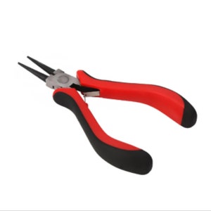 Round Nose Jewelry Pliers with Orange and Black Grip TL106