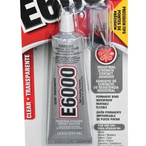 1 FL OZ E6000 Jewelry & Bead Industrial Strength Permanent Bond Glue with Precision Tips F709 afbeelding 2