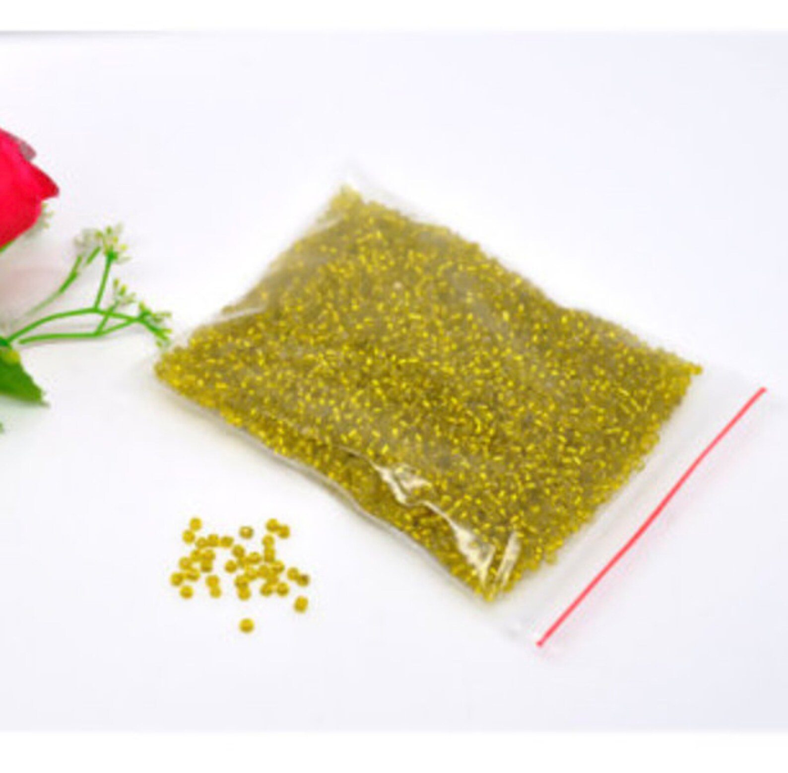 100 Grams Bright Yellow Glass Seed Beads 10/0 BD855 Etsy