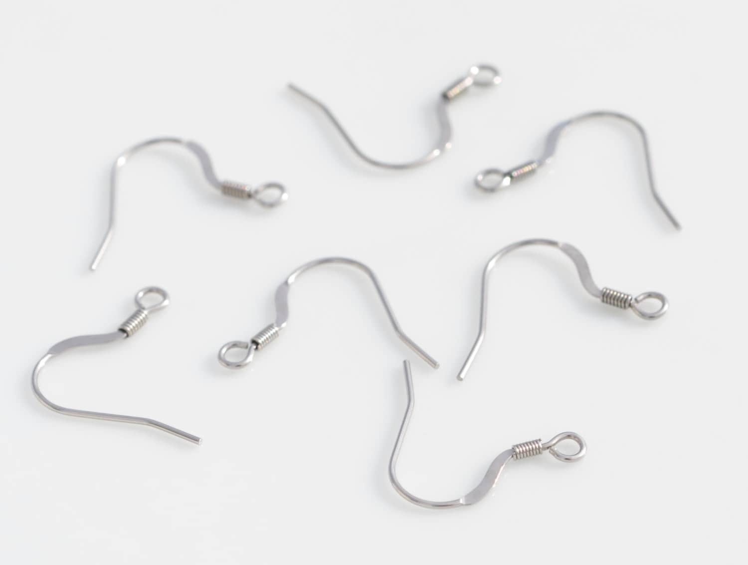 BULK 20 Stainless Steel Earring Wires with a Loop F595 Etsy