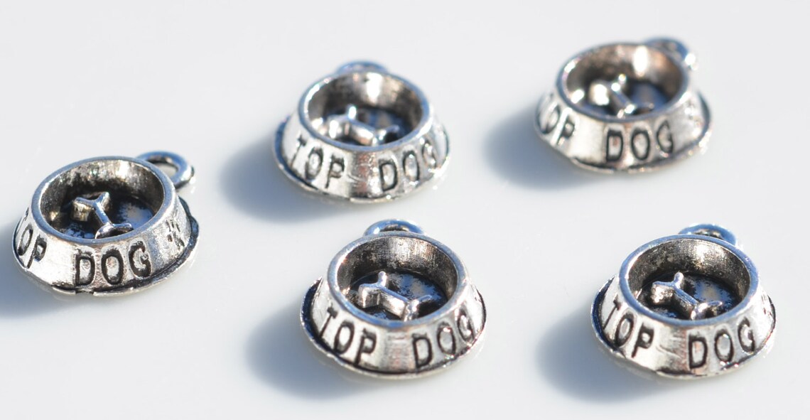 10 Top Dog Silver Tone 3D Charms SC1543 Etsy