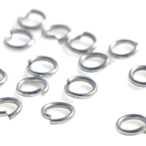 BULK 100 Stainless Steel 6mm Jump Rings  F130