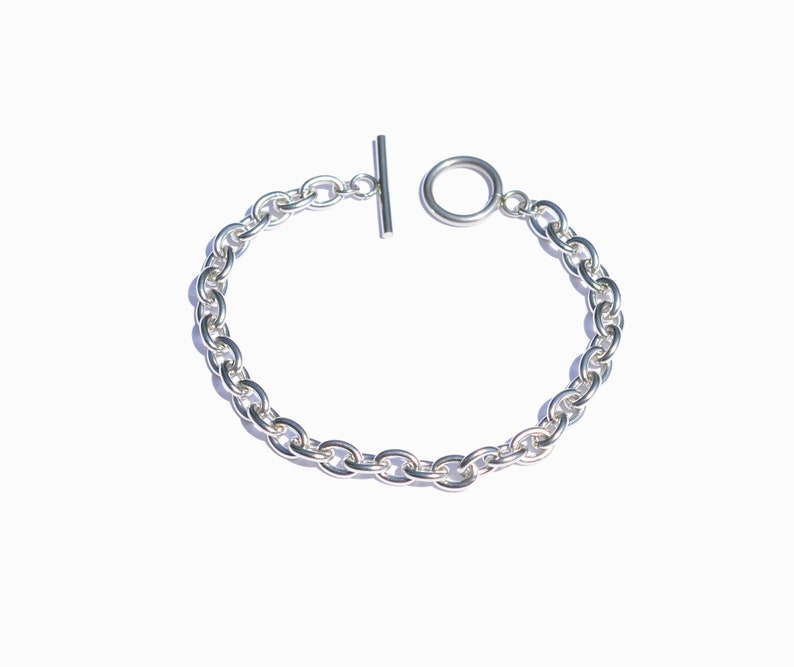 BULK 10 Stainless Steel Link 7.5 Charm Bracelets with a Toggle Clasp C947 image 7