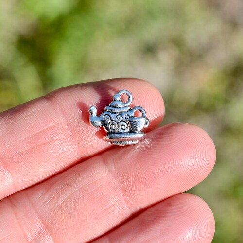 BULK 50 Tea Cup and Saucer Silver Tone Charms SC1855 Etsy