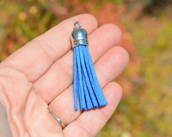 Royal Blue Tassel Short Set