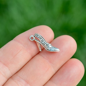 Sterling Silver High Heel Shoe Charm – Dangle Bead For 3mm European Charm Bracelets & Necklaces - View #7