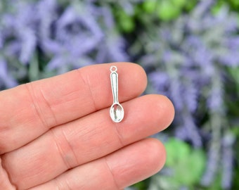 10   Spoon Silver Tone Charms SC2627