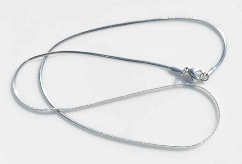 BULK 10 Stainless Steel 17 Snake Chain with Lobster Clasps C972