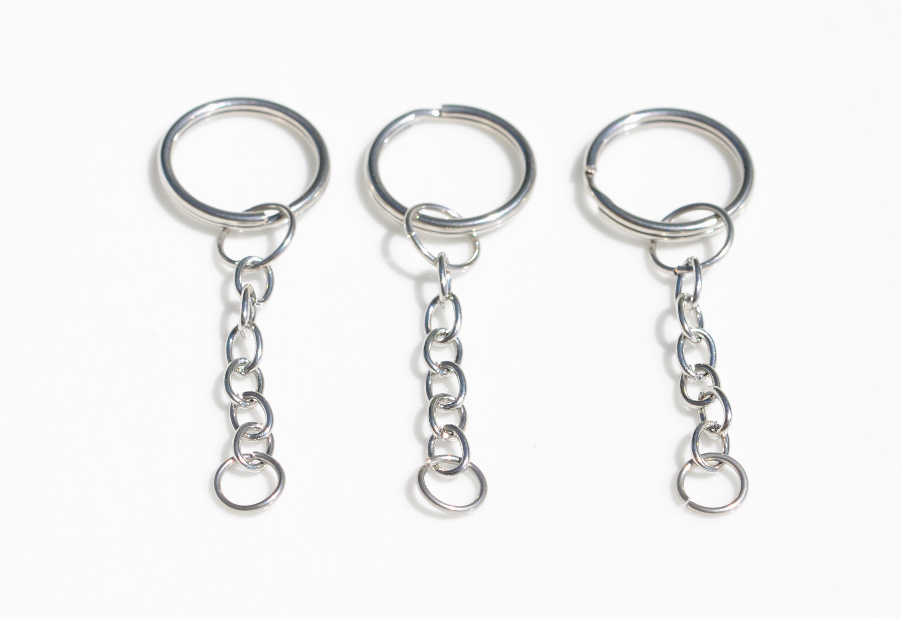 20mm Keychain Key Rings Stainless Flat Key Split Ring – Metal