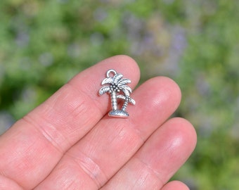 Rembrandt Charms Two-Tone Sterling Silver Florida Palm Tree Charm on a Sterling Silver 16 Box or Curb Chain Necklace 18 or 20 inch Rope Rembrandt Charms Two-Tone Sterling Silver Florida Palm Tree Charm on a Sterling Silver 16 Box or Curb Chain Necklace 18 or 20 inch Rope