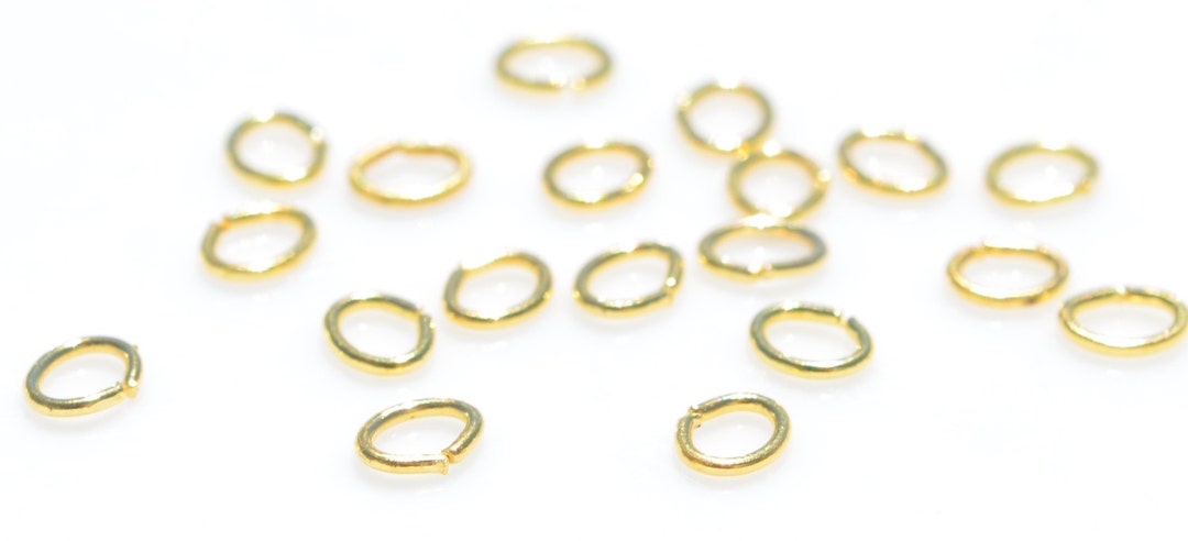 20 Gold Tone Oval 5mm Jump Rings F428 - Etsy
