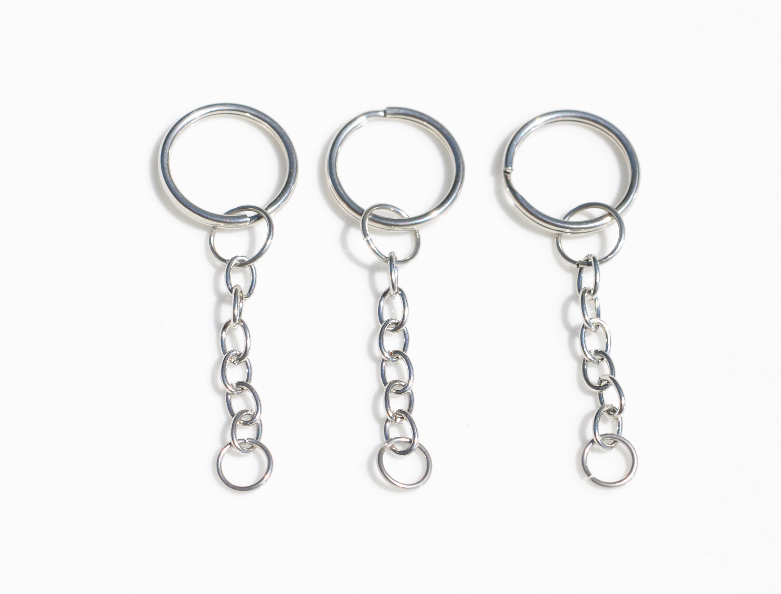 5 Stainless Steel Key Ring Holders With Extender Chain F633 5 Stainless Steel Key Ring Holders With Extender Chain F633