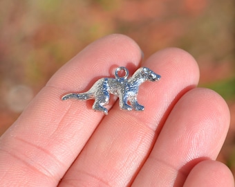 BULK 20  Pine Martin 3D Silver Tone Animal Charms   SC3944