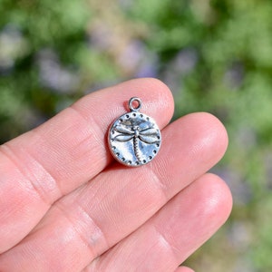 BULK 50  Dragonfly Silver Tone Charms SC6868