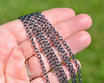 10 Meters Gunmetal Tone Link Curb Chain C1013