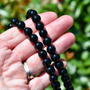 1 Strand Black Onyx 10mm Round Beads  BD1169
