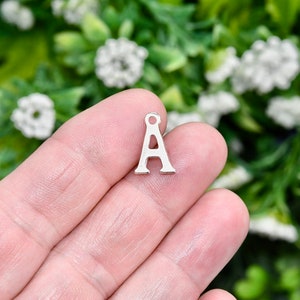 1 Letter A Silver Tone Charm SC3830