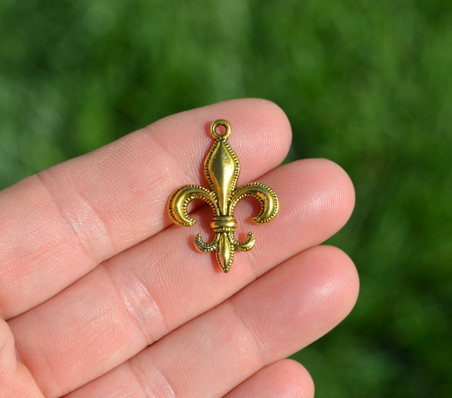 Fleur de lis gold best sale charm