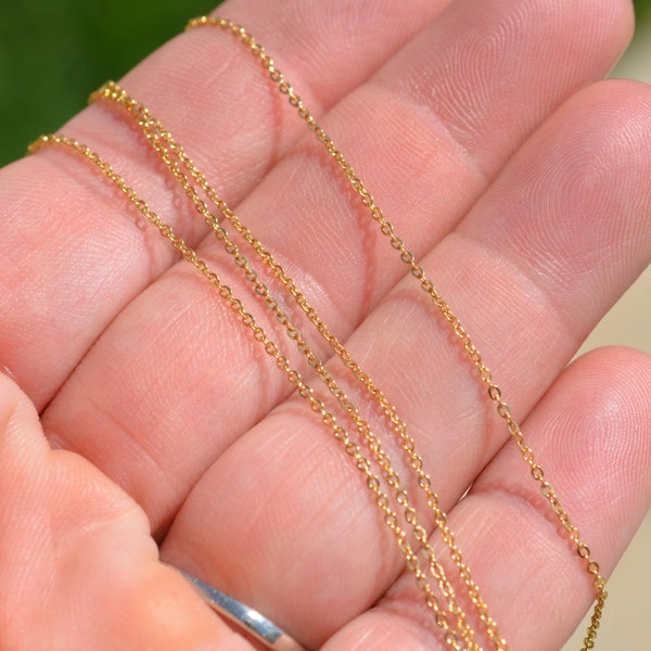 1 Meter Gold Plated Stainless Steel Chain C969