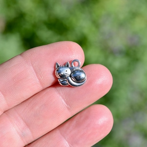 1  Cat Silver Tone Charm SC1520