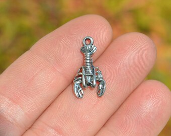 1  Lobster Silver Tone  Charm SC4114