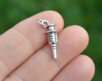 5  Syringe Silver Tone Charms SC5507