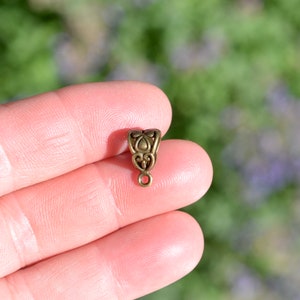 10 Bronze Tone European Pendant Bails F493