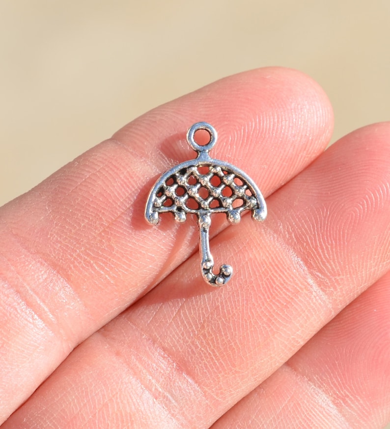 BULK 50 Umbrella Silver Tone Charms SC5734 Etsy