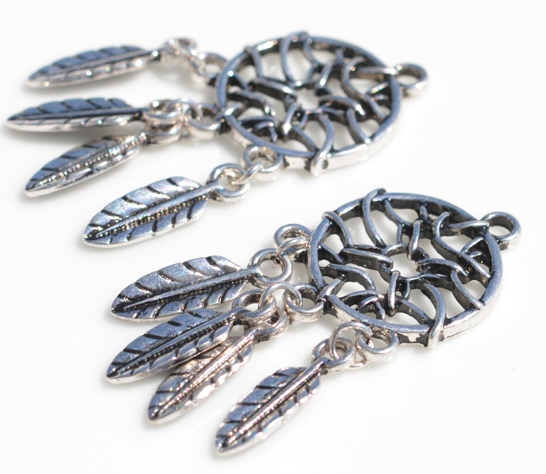 BULK 20 Dream Catcher Silver Tone Charms SC3477 Etsy