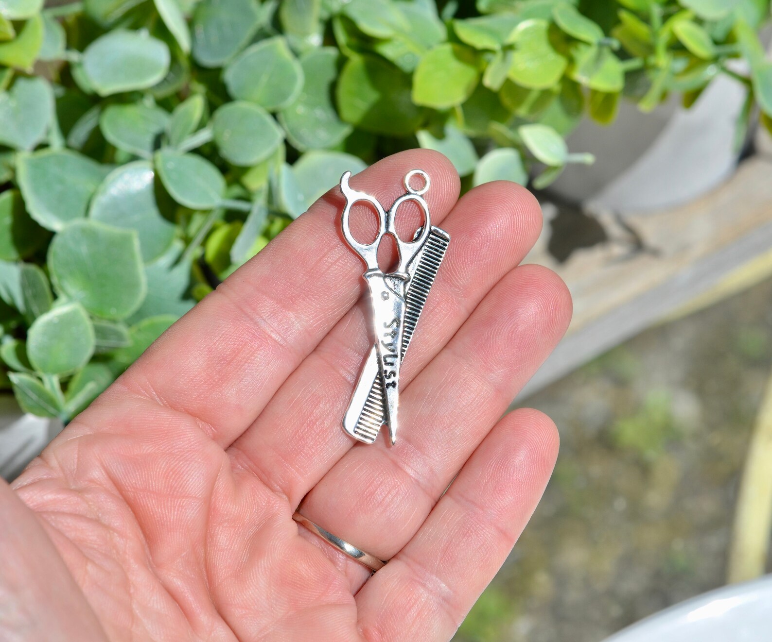 BULK 20 Hair Stylist Scissor and Comb Silver Tone Charms Etsy