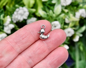 5   Duck  Silver Tone Charms SC2172