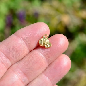 10 Pumpkin Gold Tone Double Sided Charms GC1648