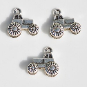 BULK 50 Tractor 3D Silver Tone Charms SC1375 - Etsy